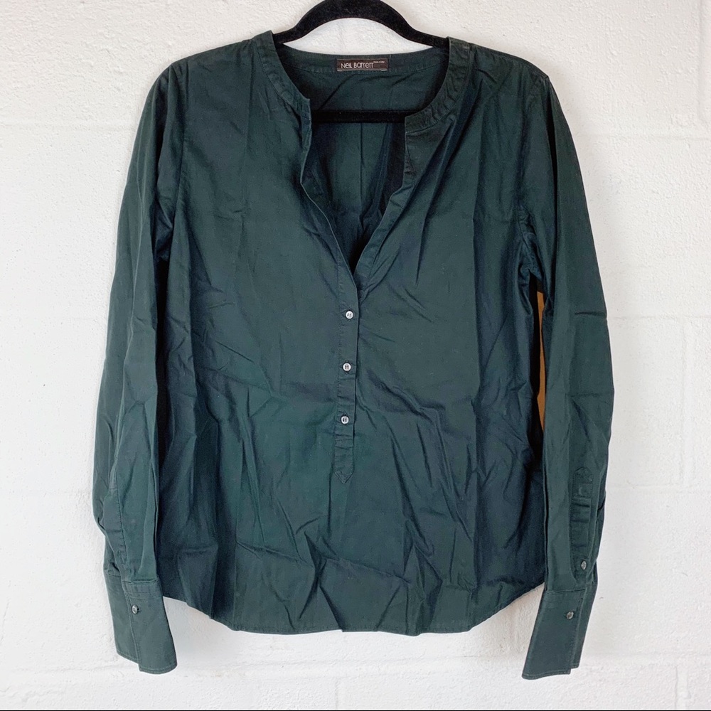 Neil Barrett | sm | black popover long sleeve top